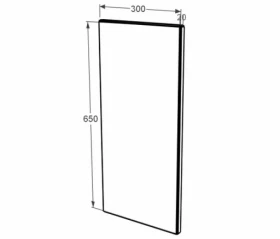 Размеры Плита вставка на памятник для портрета и надписей из базальта 300x650x20 прямоугольная с Ивано-Долинского карьера ptk-baz-pf-pt-65-30-02-001 фото № 1