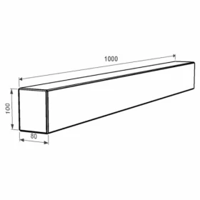 Размеры Брус для цветника и гробницы из камня Греция 1000x100x80 из мрамора боковой с полированными фасками из мрамора Волокас br-vol-pf-100-10-08 фото № 1