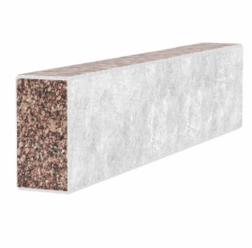 З інших боків Брус для квітника та гробниці з граніту 450x100x50 лицьовий (тильний) із неполірованими фасками з Токівського граніту br-tok-npf-45-10-05 фото № 1