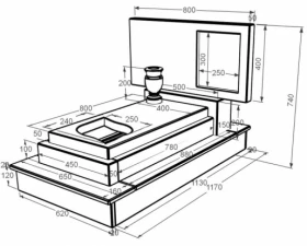 Розміри Мармуровий пам'ятник бежевого кольору одинарний з мармуру Дайна з листом різьблена робота к13-dan-pf-40-80-05-001-ck фото № 1