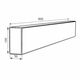 Размеры Брус для цветника и гробницы бежевого цвета 800x100x50 боковой с полированными фасками из мрамора Дайна br-dan-pf-80-10-05 фото № 1