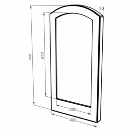 Розміри Стела для пам'ятника коричневого кольору 800x400x50 вертикальна із неполірованими фасками з Токівського граніту stn-tok-npf-80-40-05-009 фото № 1