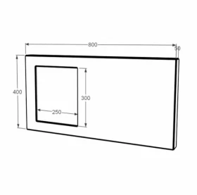 Размеры Стела памятника 400x800x50 из гранита горизонтальная с полированными фасками из Токовского гранита левая stn-tok-pf-40-80-05-001-L фото № 1