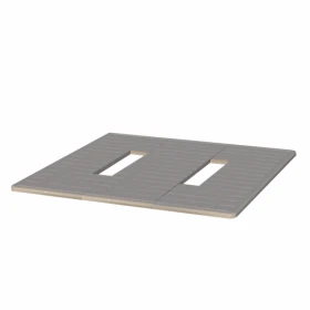 З інших боків Протиусадкова плита під пам'ятник 1950x1800x50 без отвору для квітника подвійна серія Квадрат pbd-Kvadrat-195-180-05 фото № 1