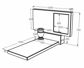 Розміри Мармуровий камінь на могилу горизонтальний одинарний з білого мармуру Волокас без різьблених робіт к7-vol-pf-50-100-08-001 фото № 1