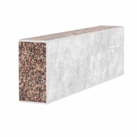 З інших боків Короткий брус для квітника та гробниці 350x100x50 з граніту лицьовий (тильний) із неполірованими фасками з Токівського граніту br-tok-npf-35-10-05 фото № 1