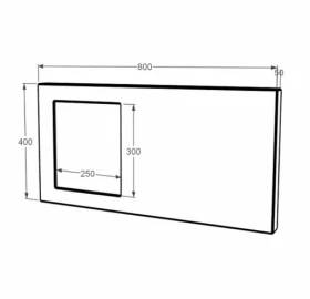 Размеры Стела памятника 400x800x50 из гранита горизонтальная с неполированными фасками из Токовского гранита левая stn-tok-npf-40-80-05-001-L фото № 1