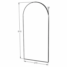 Размеры Плита вставка на памятник для портрета и надписей из базальта 370x810x20 полукруглая с Ивано-Долинского карьера ptk-baz-pf-pt-81-37-02-006 фото № 1