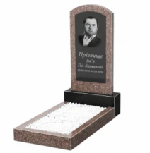 Памятник из гранита дугообразный одинарный из гранита Токовский Коростышевский к2-tok-kor-npf-80-40-05-009