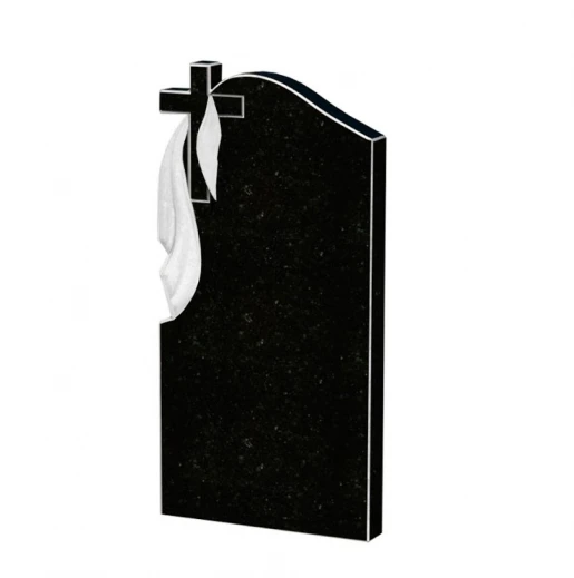 Стела памятника высотой 100 см 1000x500x80 из гранита вертикальная с неполированными фасками Коростышевского карьера левая st-kor-npf-100-50-08-142-l