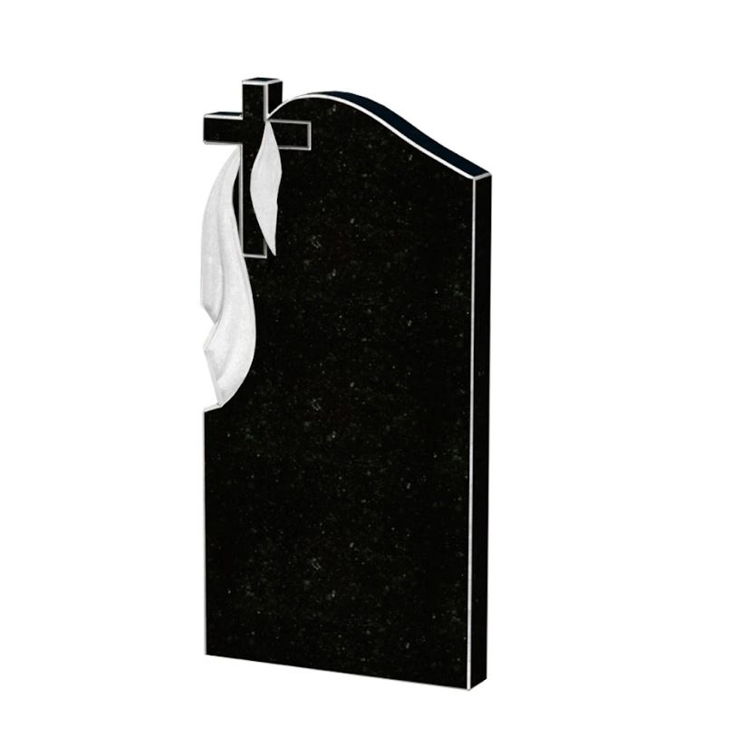 Основное Стела памятника высотой 100 см 1000x500x80 из гранита вертикальная с неполированными фасками Коростышевского карьера левая st-kor-npf-100-50-08-142-l