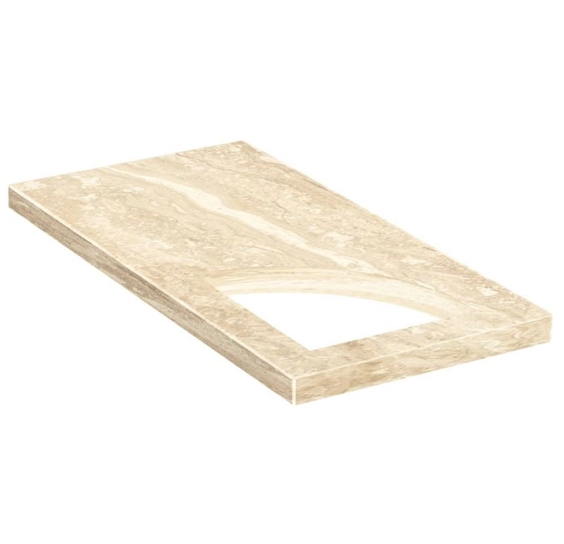 Основне Надгробна плита 1000x500x50 з мармуру Дайна з полірованими фасками плита Куточок ліва pl-dan-pf-pt-100-50-05-KUT-l