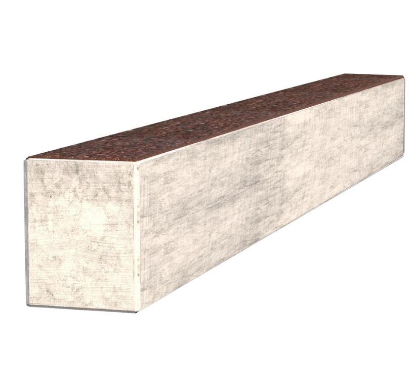 З інших боків Брус для квітника та гробниці довжиною 100 см бічний із неполірованими фасками з Токівського граніту br-tok-npf-100-10-08