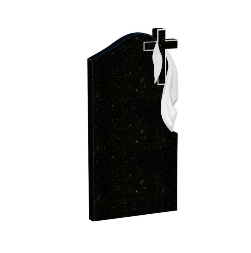 Основне Стела пам'ятника на могилу 40 см шириною 800x400x50 з граніту з полірованими фасками Коростишівського кар'єру права st-kor-pf-80-40-05-142-r