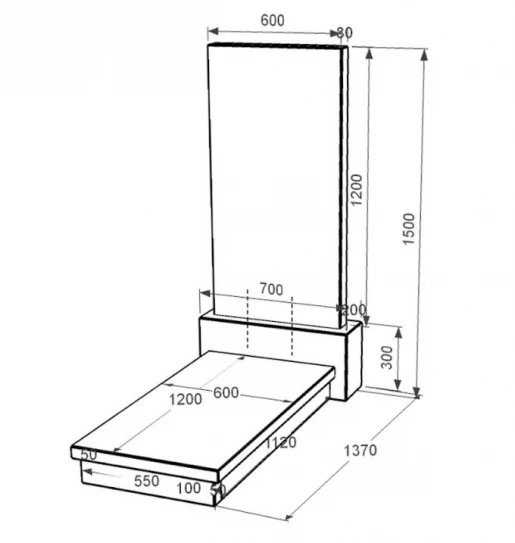 Размеры Памятник из гранита женский одинарный из черного гранита Коростышев без резных работ к10-kor-pf-120-60-08-001