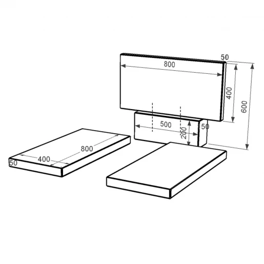 Размеры Могильный камень из гранита с 2 надгробиями двойной из черного гранита Коростышев без резных работ к17-kor-npf-40-80-05-001