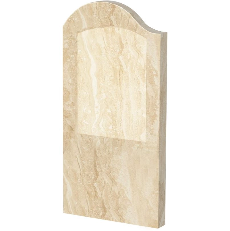 Основное Цветная стела памятника на могилу 1200x600x80 вертикальная с полированными фасками из мрамора Дайна левая st-dan-pf-120-60-08-011-l