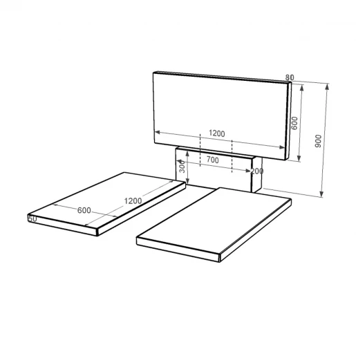 Размеры Памятник из гранита супругам 900x1200x1560 двойной серия Базис 001 из черного гранита Коростышевского карьера к17-kor-npf-60-120-08-001