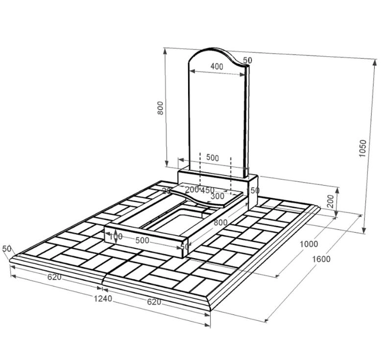 Деталі Пам'ятник із граніту фігурний одинарний із чорного граніту Коростишів з хвилею різьблений к5-kor-pf-80-40-05-011-l-pbd1