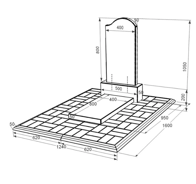 Розміри Гранітний камінь на могилу батькові одинарний із чорного граніту Коростишів з хвилею різьблений к7-kor-npf-80-40-05-011-r-pbd1