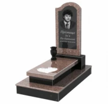 Памятник на кладбище из гранита с сердцем резная работа одинарный из гранита Токовский Коростышевский к11-tok-kor-npf-80-40-05-011-R-ck