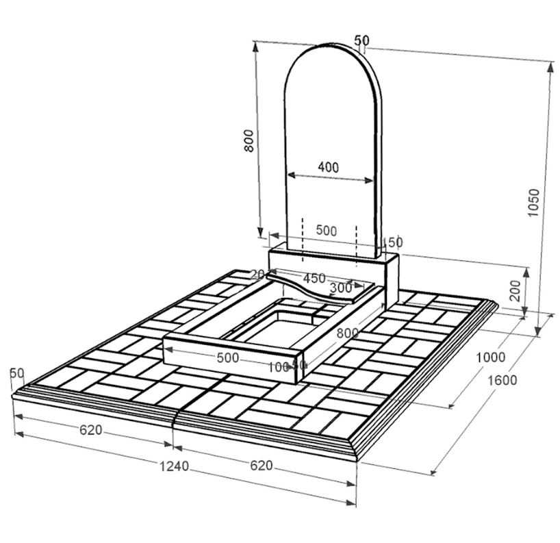 Розміри Гранітна плита на могилу батькові одинарна із чорного граніту Коростишів з хвилею різьблена к5-kor-pf-80-40-05-006-l-pbd1