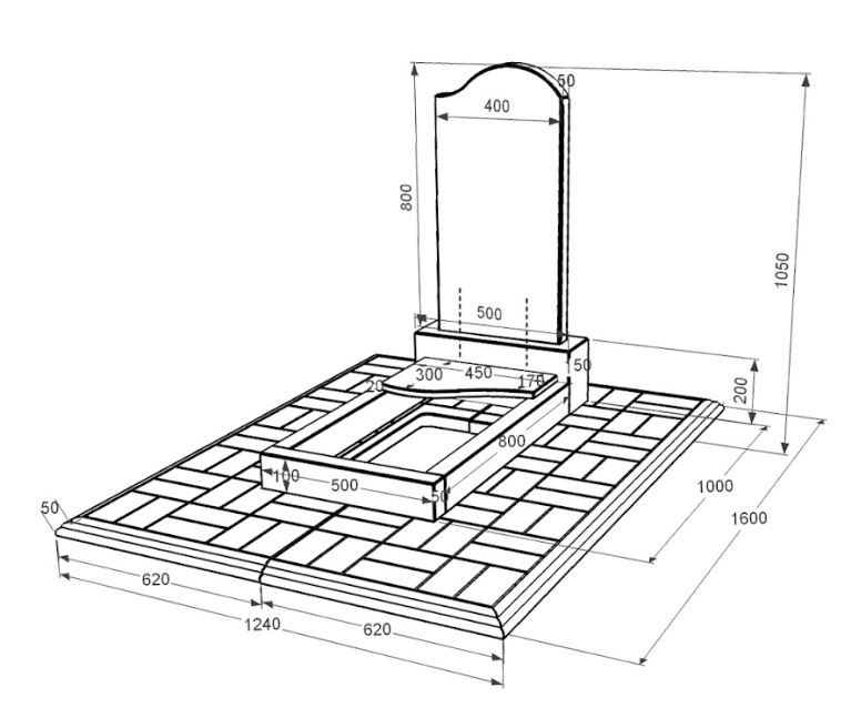 Розміри Гранітний надгробок фігурний одинарний із чорного граніту Коростишів з хвилею різьблений к5-kor-npf-80-40-05-011-r-pbd1