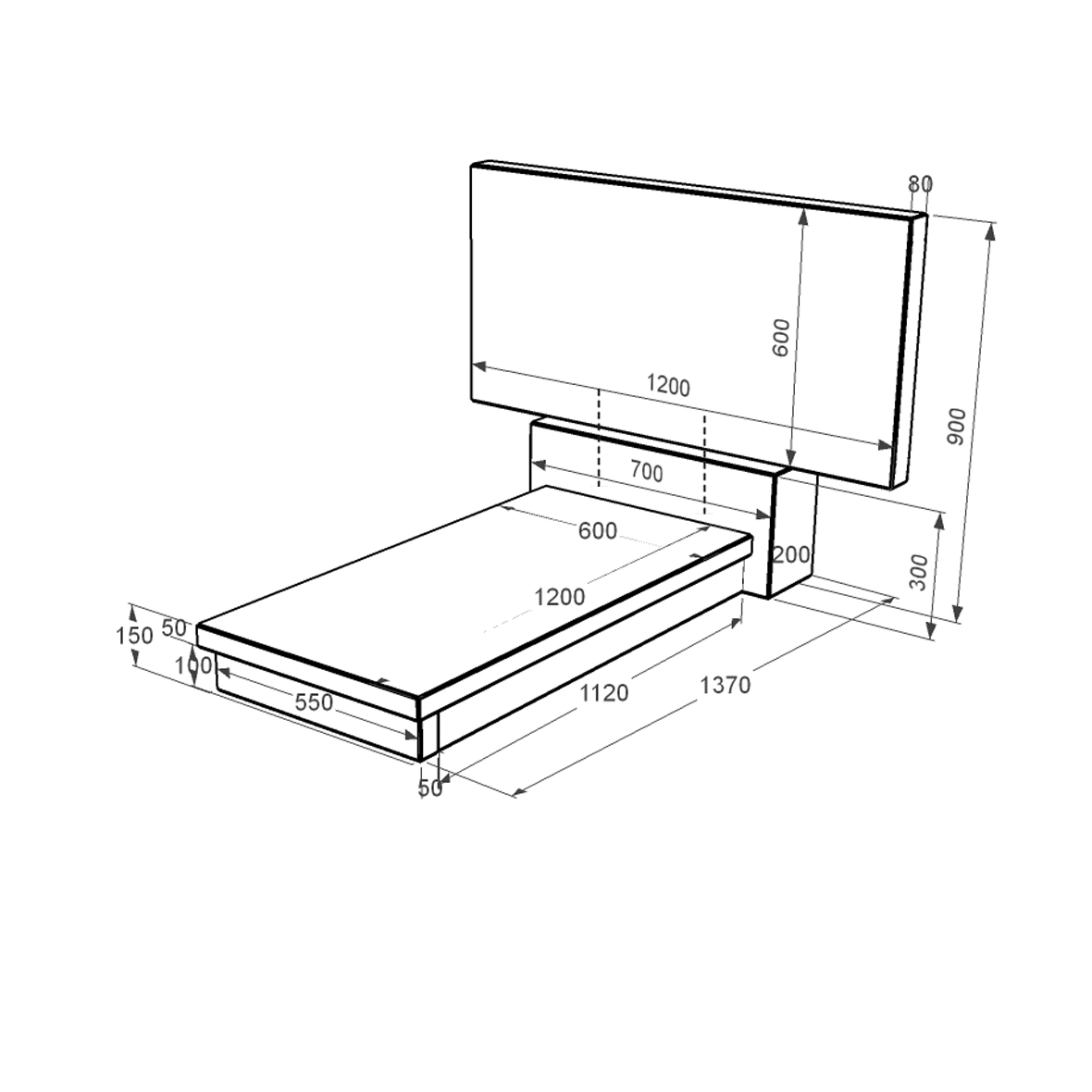 Розміри Гранітна плита на могилу стела 60х120 см подвійна із чорного граніту Коростишів без різьблених робіт к10-kor-npf-60-120-08-001