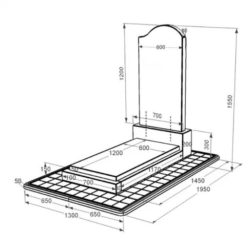Размеры Надгробие из гранита высотой 150 см одинарное из черного гранита Коростышев с волной резное к12-kor-npf-120-60-08-011-r-pbd3
