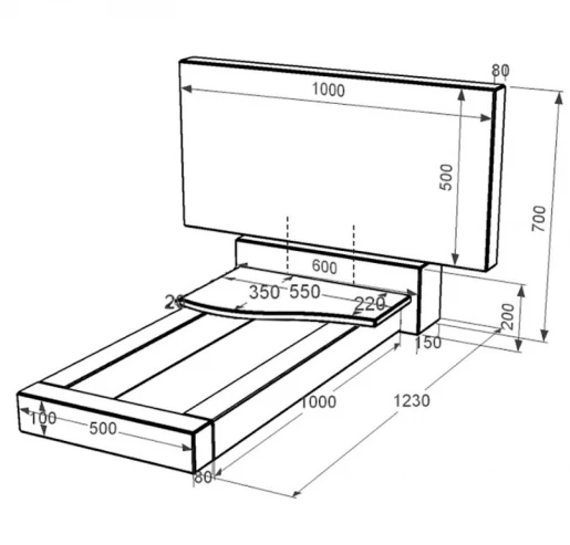 Размеры Гранит надгробие среднего размера одинарный из черного гранита Коростышев с волной резной к3-kor-pf-50-100-08-001