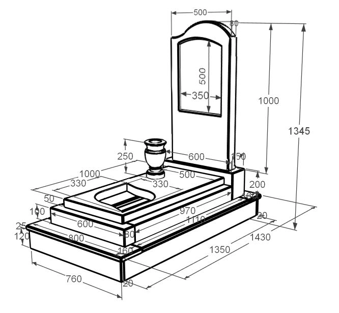 Розміри Мармуровий пам'ятник з листом різьблена робота одинарний з білого мармуру Волокас к13-vol-pf-100-50-08-011-r-ck
