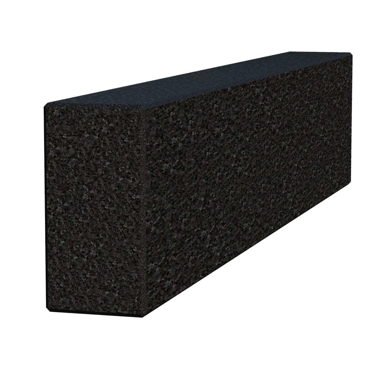 Основне Брус для квітника на могилу довжиною 35 см 350x100x50 з граніту лицьовий з полірованими фасками Букинського кар'єру br-buk-pf-35-10-05