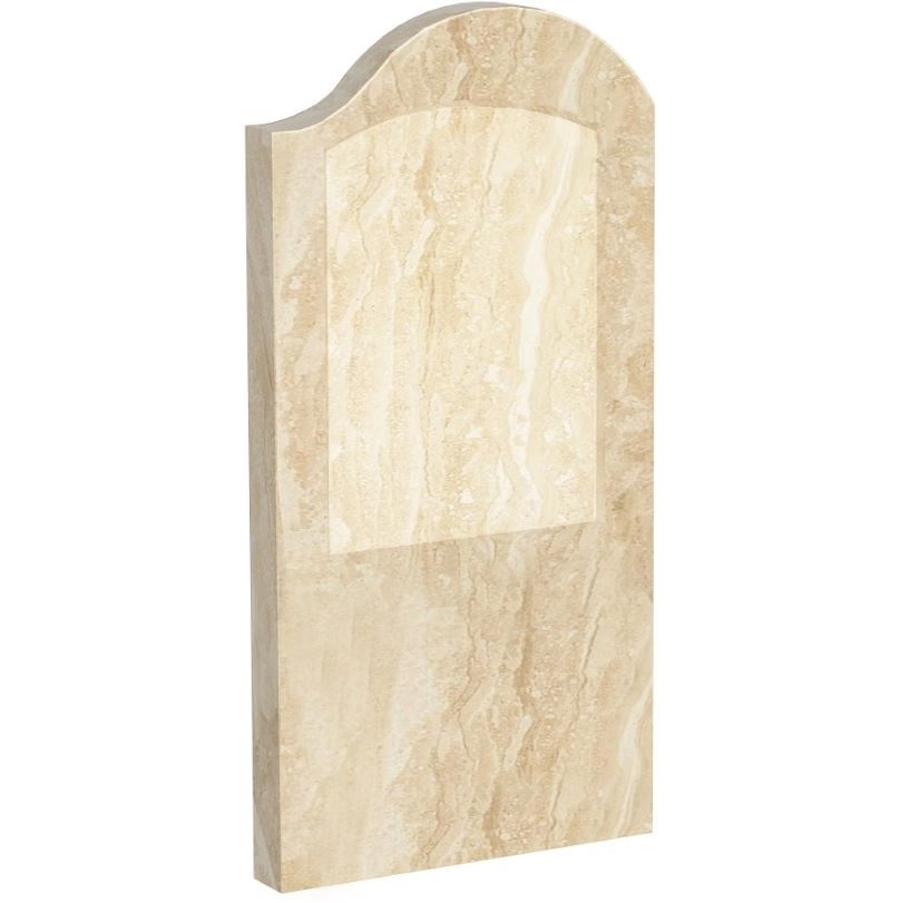 Основное Стела памятника бежевая 1200x600x80 вертикальная с полированными фасками из мрамора Дайна правая st-dan-pf-120-60-08-011-r