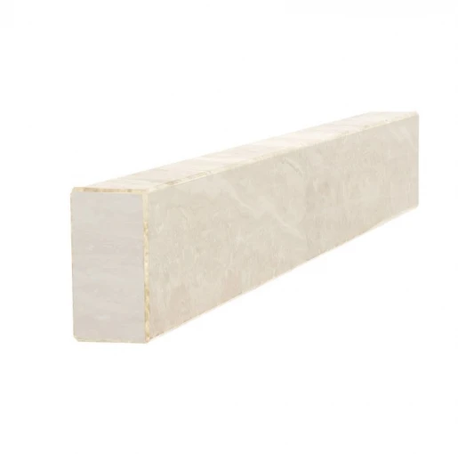 С других сторон Брус для цветника и гробницы бежевый 920x100x50 из мрамора боковой с полированными фасками из мрамора Дайна br-dan-pf-92-10-05