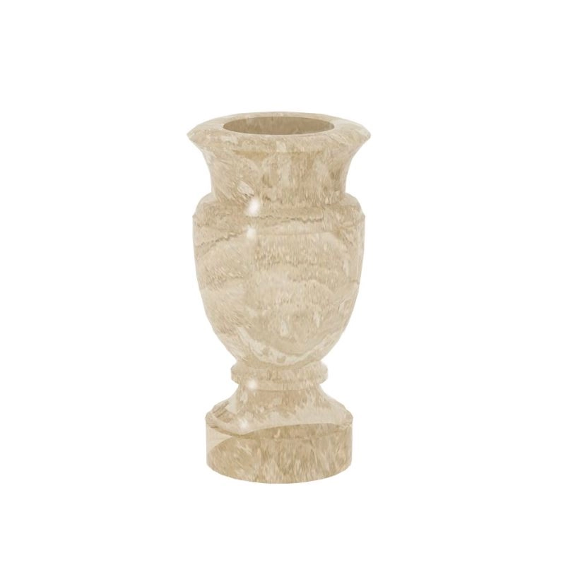 Основне Ваза на пам'ятник маленького розміру висотою 20 см з бежевого мармуру Дайна vz-dan-20-12