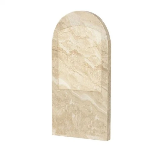 Основное Стела памятника элитная 1200x600x80 из мрамора вертикальная с полированными фасками из мрамора Дайна st-dan-pf-120-60-08-006