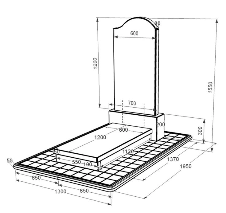 Розміри Гранітний пам'ятник чорного кольору одинарний із чорного граніту Коростишів з хвилею різьблений к10-kor-npf-120-60-08-011-r-pbd3