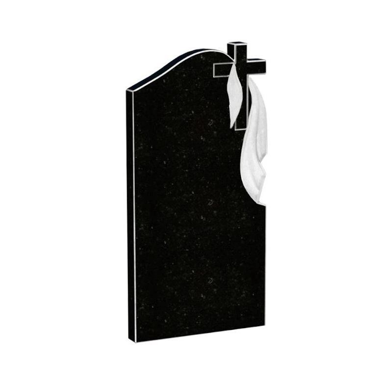 Основне Стела для пам'ятника висотою 80 см 800x400x50 із граніту з неполірованими фасками Коростишівського кар'єру права st-kor-npf-80-40-05-142-r