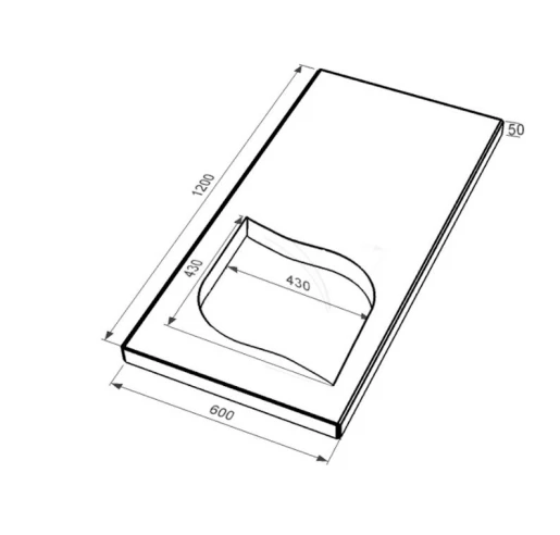Розміри Надгробна плита з листом різьблена робота 1200x600x50 із мармуру Волокас з полірованими фасками серія Лист правf pl-vol-pf-pt-120-60-05-LISTOK-r