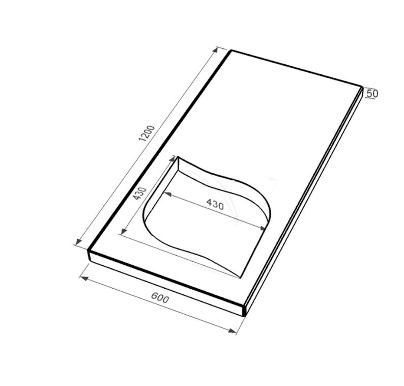 Розміри Надгробна плита з листом різьблена робота 1200x600x50 із мармуру Волокас з полірованими фасками серія Лист правf pl-vol-pf-pt-120-60-05-LISTOK-r