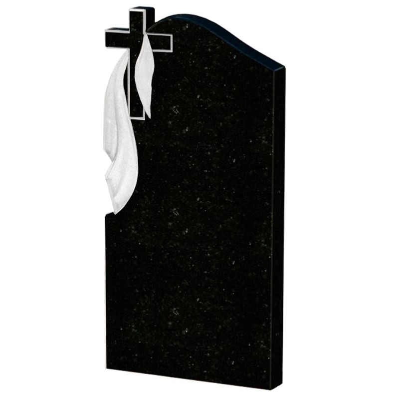 Основное Стела на могилу из Коростышевского карьера 1200x600x80 из гранита вертикальная с полированными фасками левая st-kor-pf-120-60-08-142