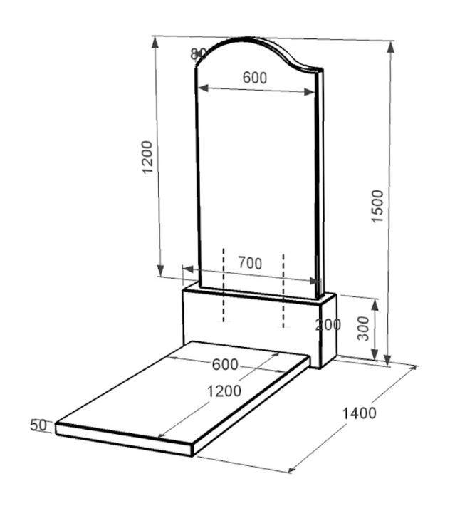Размеры Гранитный памятник девушкам одинарный из черного гранита Коростышев с волной резной к7-kor-pf-120-60-08-011-l