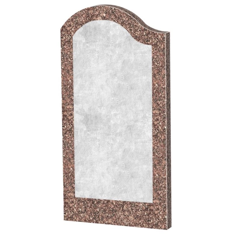 Основное Стела памятника из Токовского гранита 800x400x50 вертикальная с неполированными фасками левая stn-tok-npf-80-40-05-011-L