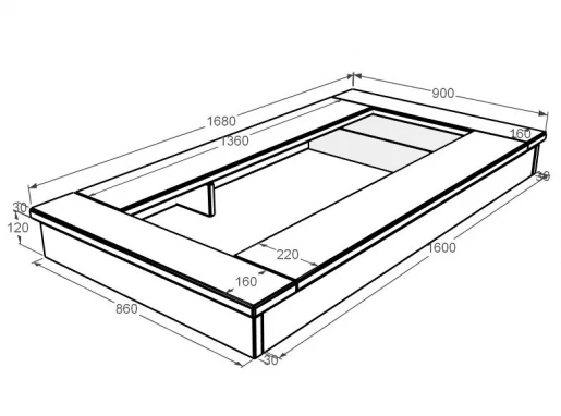 Розміри Цоколь на могилу від виробника Україна з білого мармуру Волокас ck-vol-pf-168-90-15