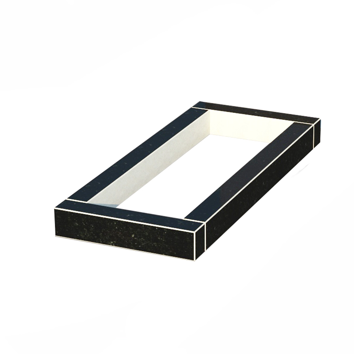 Основне Квітник на могилу неполіровані фаски 1160x500x100 з граніту серія Базіс Коростишівського кар'єру cv-kor-npf-1160-500-Bazys-4