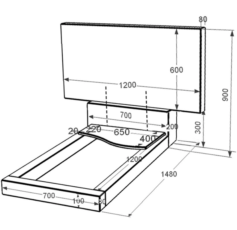 Розміри Пам'ятник із граніту висотою 90 см одинарний із чорного граніту Коростишів з хвилею різьблений к5-kor-pf-60-120-08-001