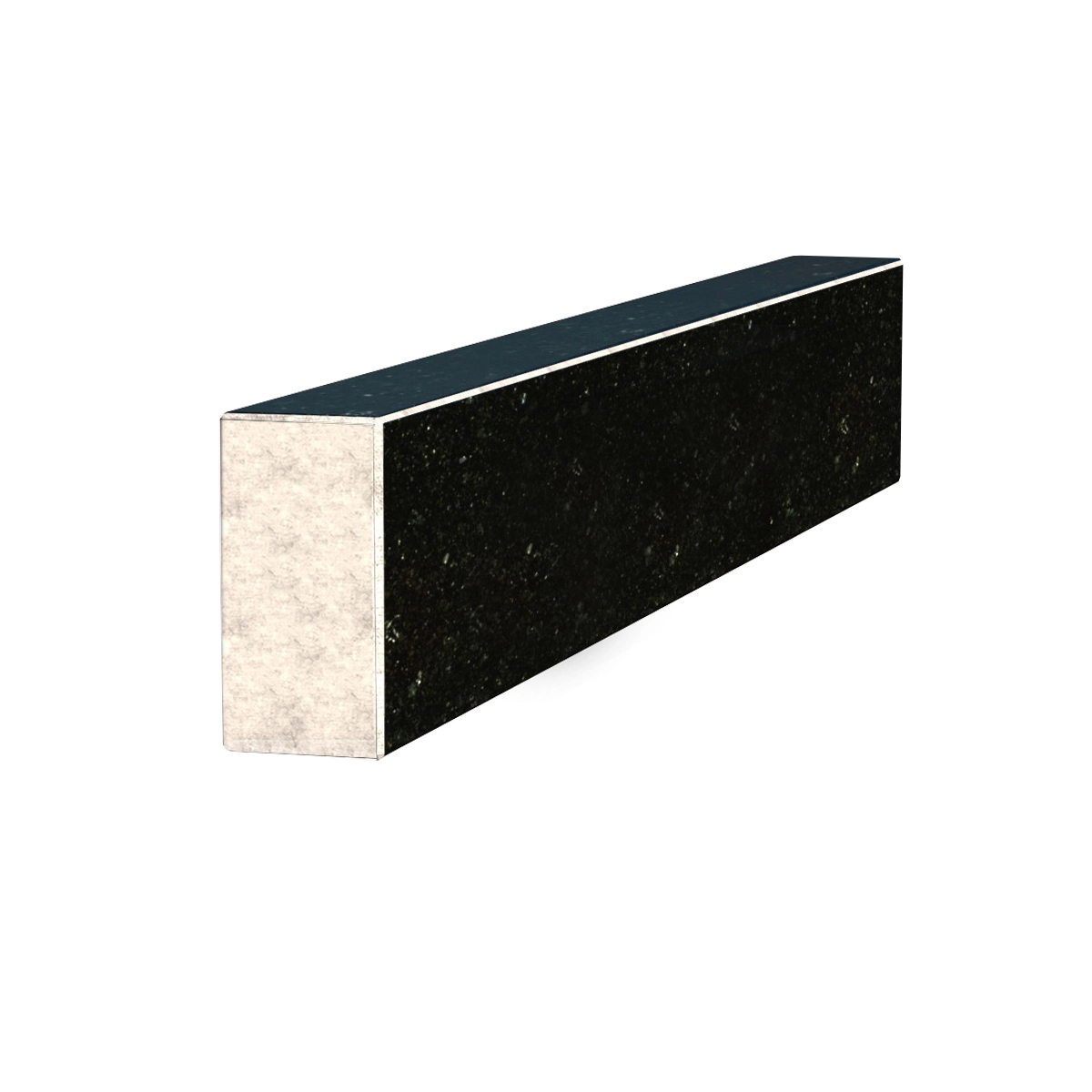 Основне Брус для квітника та гробниці на кладовище 750x100x50 з граніту бічний із неполірованими фасками Коростишівського кар'єру br-kor-npf-75-10-05