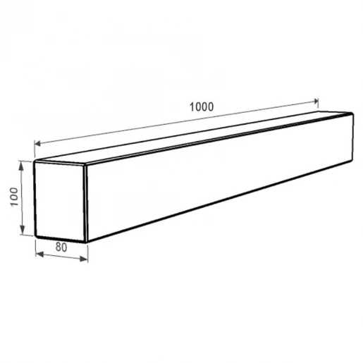 Размеры Брус для цветника и гробницы из камня Греция 1000x100x80 из мрамора боковой с полированными фасками из мрамора Волокас br-vol-pf-100-10-08