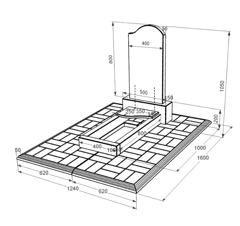 Размеры Памятник из гранита стела  80x40 см одинарный из черного гранита Коростышев с волной резной к4-kor-pf-80-40-05-011-r-pbd1