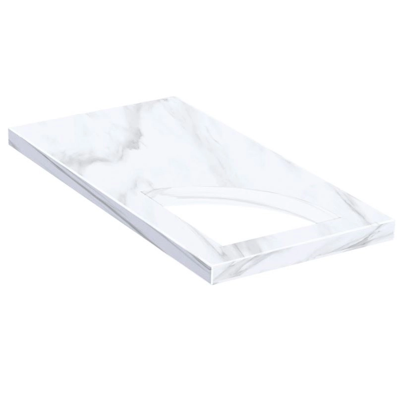 Основне Надгробна плита 1000x500x50 із мармуру Волокас з полірованими фасками плита Куточок ліва pl-vol-pf-pt-100-50-05-KUT-l